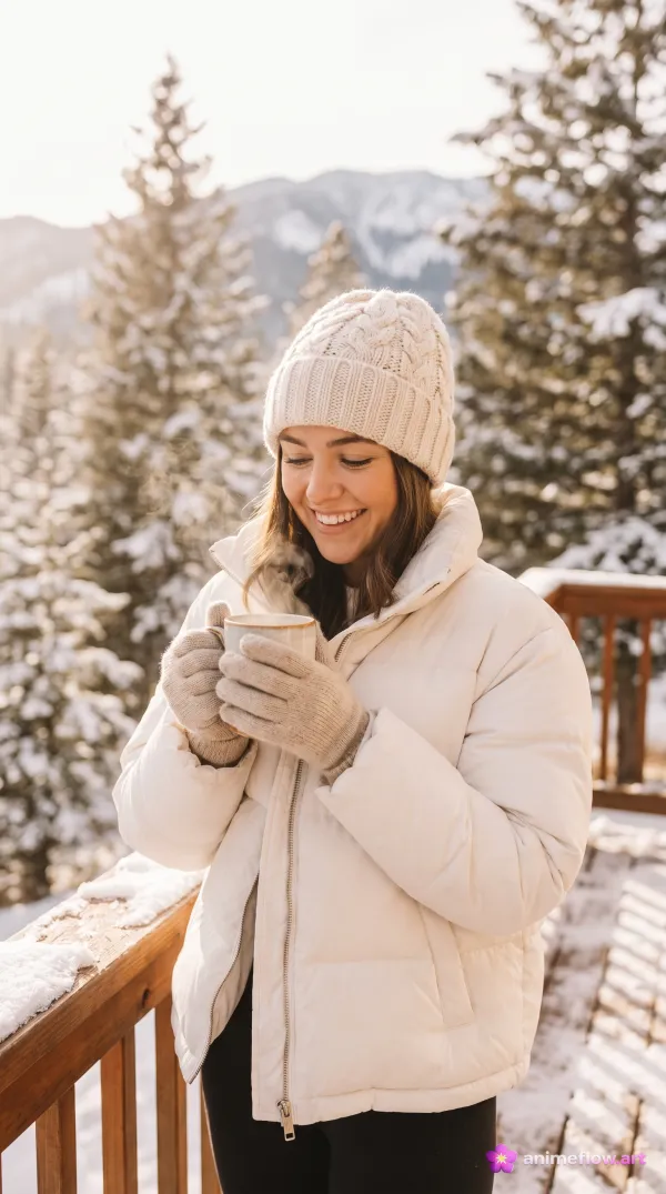 Cozy Winter Morning in the Mountains